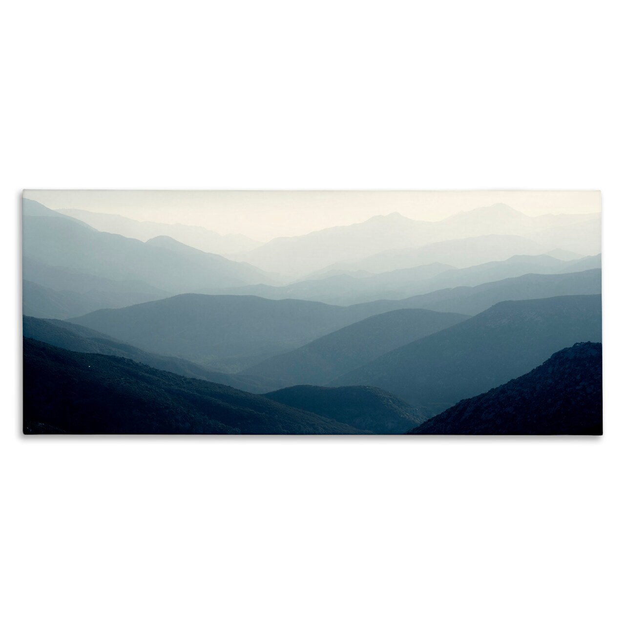 Stupell Industries Foggy Blue Mountains Canvas Design by Gemma Bardot